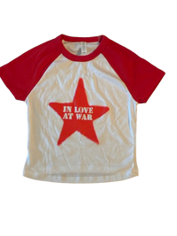 INLOVEATWAR STAR CROP TOPS
